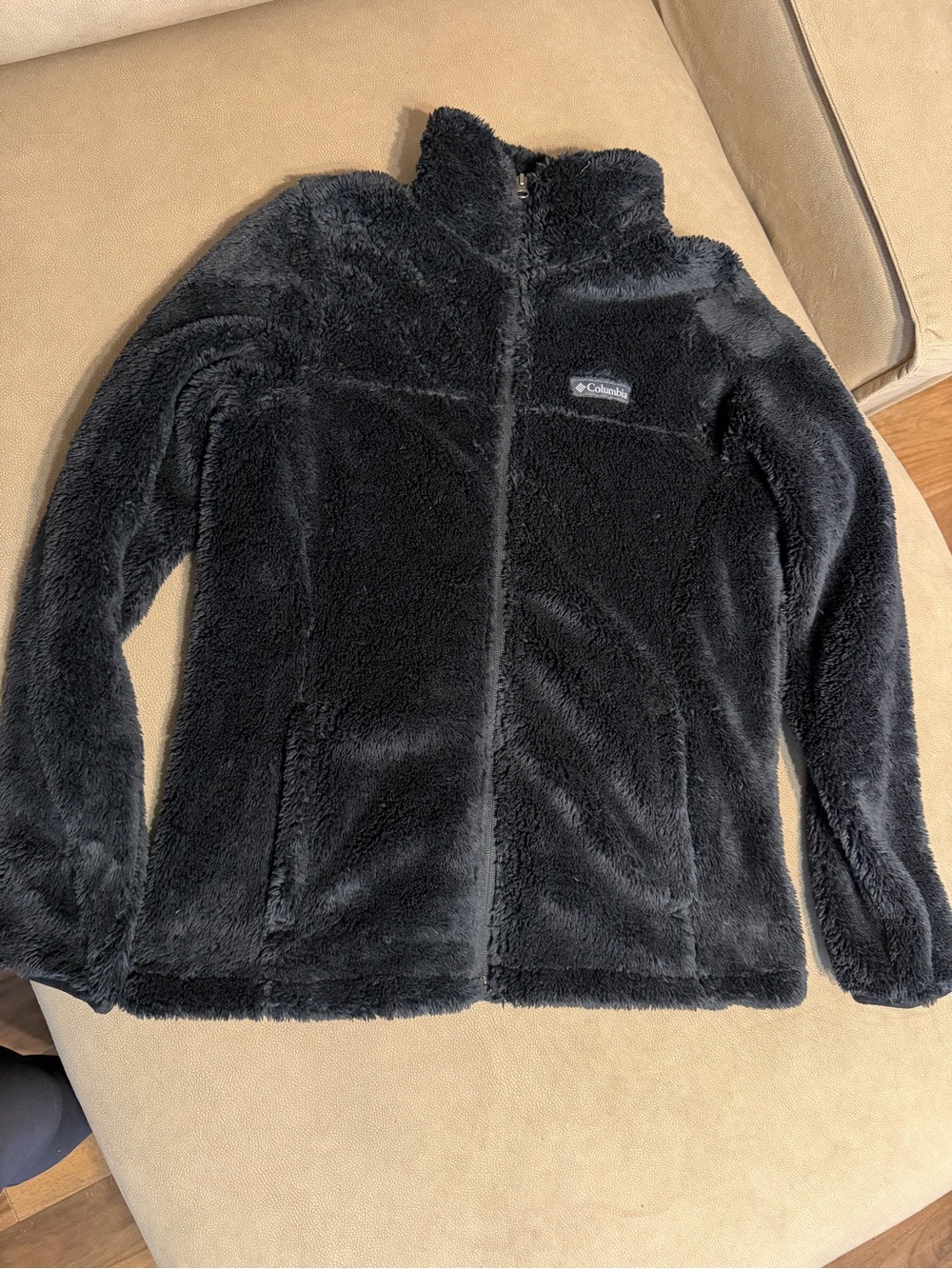 Columbia Black Plush Teddy Fleece Full-Zip Jacket